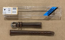 12mm Genuine Oil Tan Leather Ladies Watch Band Strap - Brown - LS881 - 12R