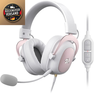 Redragon H510 Zeus White Gaming Headset 7.1 Surround Sound Memory Foam