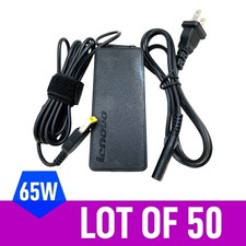 Lot of 50 OEM Lenovo 65W AC Power Adapter Charger 20V 3.25A Square Tip  Cord