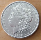 1892 P Morgan Silver Dollar - Cleaned - Item# 408