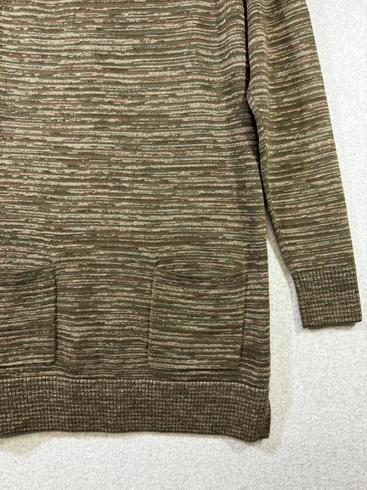 Eight Eight Eight Sweater Womens Medium Brown Turtleneck Tunic Pockets Cotton - Image 4 of 4