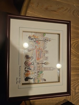 Framed print  3D of  Westminster Bridge Very Good  Diane Elson 8 1/2 X10 1/2 