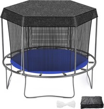 Windyun Trampoline Cover Round 6 Holes Black Sunshade Tent Top 8 ft, black