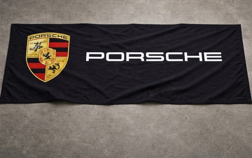 Motorsport Car Racing Banner Flag 2x8ft Black Garage Decor | Premium Style Works