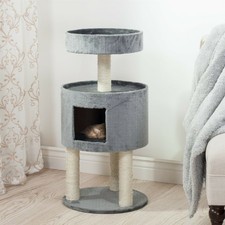 Kitty Cat Condo House Resting Perch and Scratching Posts 35 Inches