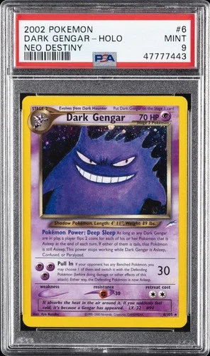 2002 POKEMON NEO DESTINY #6 DARK GENGAR-HOLO PSA 9