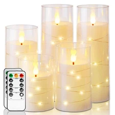 LED Candle Set with Remote Flickering LED Battery Powered Home Decor