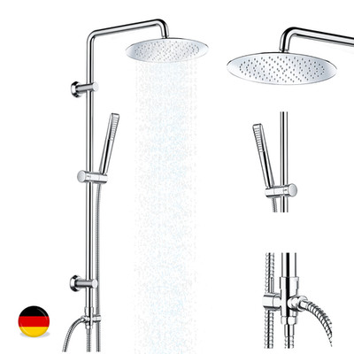 JOHO Edelstahl Regendusche Duschsystem Massage Duschpaneel mit Handbrause Chrom