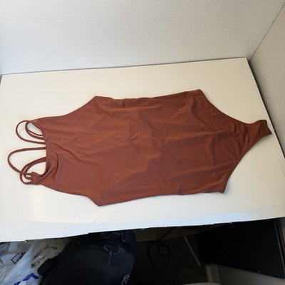 #ad #ad Express Strappy Brown Body Suit NWT Size XS $24.99