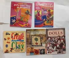 Lot of 5 Polymers Clay / Cherished Dolls Hand-Craft Books