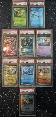 PSA 10 COMPLETE Eeveelution Master Ball Set - Prismatic Evolutions