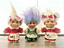 Christmas RUSS Vntg Troll Dolls Mrs Claus Quirky Retro Xmas Seasonal 90’s Decor 