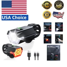 Multi-Mode Bike Light Set - Reliable Front and Rear Visibility for Cyclists