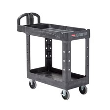 Rubbermaid Commercial Fg450088bla Utility Cart With Deep Lipped Plastic
