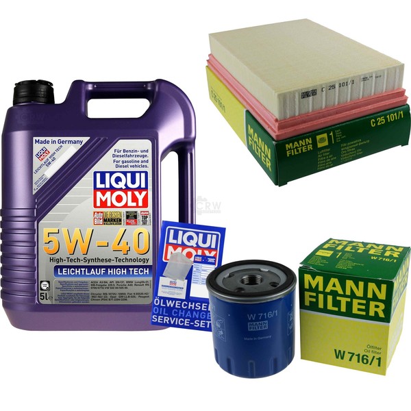 Inspektionspaket 5L Liqui Moly 5W-40 FüR Peugeot 307 1.6 16V 2.0 1.4 CitroëN C4-image