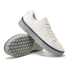 Zapatos de golf para hombre antideslizantes al aire libre golfistas calzado amortiguación gimnasio calzado blanco