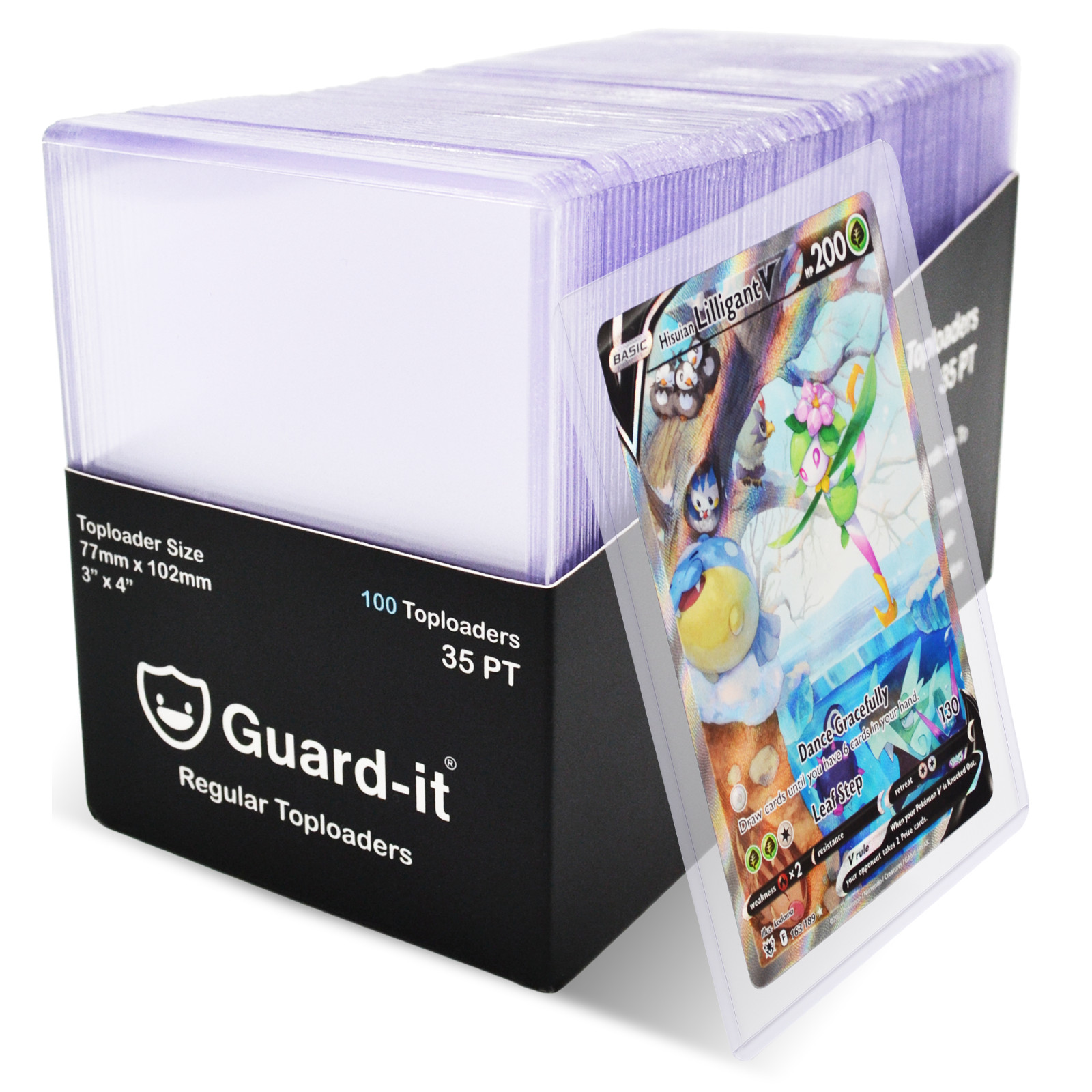 Guard-it Clear Toploaders Manicotti Rigidi Rigidi per Carte Pokemon/MTG Confezione da 25, 50, 100