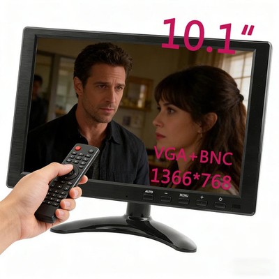 10.1'' BNC Monitor HDMI FitsTV Boxes, Computer Hosts Laptops with Remote Control