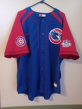 VTG Y2K Nike Team MLB Chicago Cubs Baseball Jersey Adult XL Stitched Rare