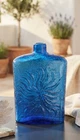 Blenko Glass Joel Myers #6214 Mold Blown Decanter in Blue