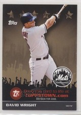 2009 Topps ToppsTown Redemption Code Cards Gold David Wright #TTT32 0o9