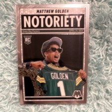 2025 Panini Mosaic Matthew Golden Notoriety #21 Packers Rookie NFL Football