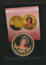 Tristan Da Cunha: 2021 QEII 5 Crowns Gilded Proof Diana Princess Of Wales, Cased