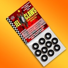 1/64 HO Scale AFX Slot Car Tires Jelclaws 10pk Fits Super G Wheels Rears 