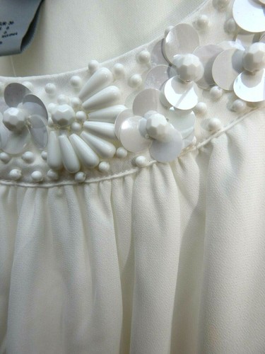 H&M Perlen Top Bluse UK10 EUR36 US6 - Bild 4 von 8