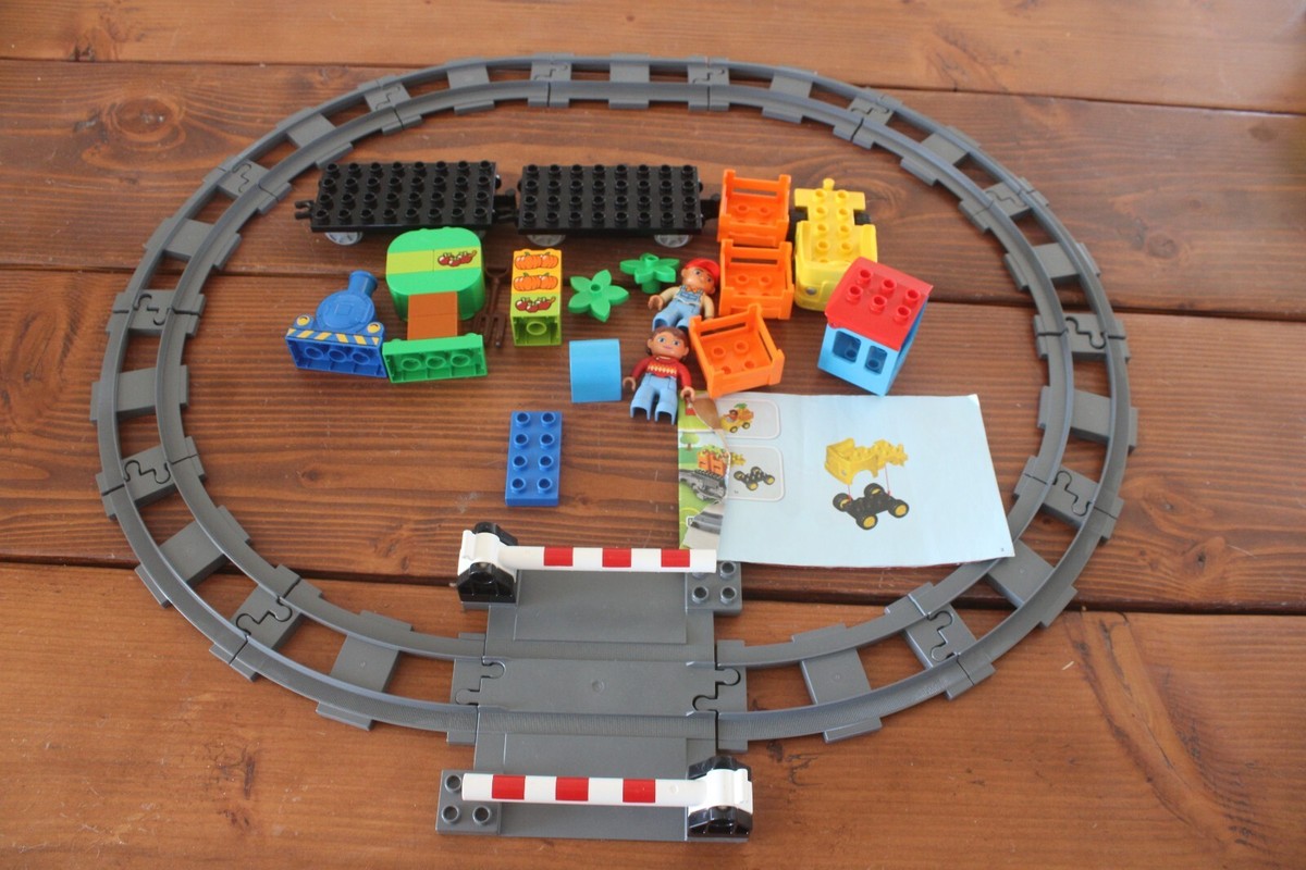 Duplo Push Train Track Set 10810 Truck Farm Apples Tree Crossing Complete NO BOX eBay