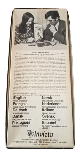 Invicta Word Mastermind 1975 Vintage Original & Complete x2 Unused Board Games - Picture 2 of 24