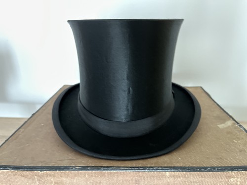 🔥Antico cappello berretto cilindro tedesco gentiluomo Heinrich Hehner 1900 oggetti di scena film