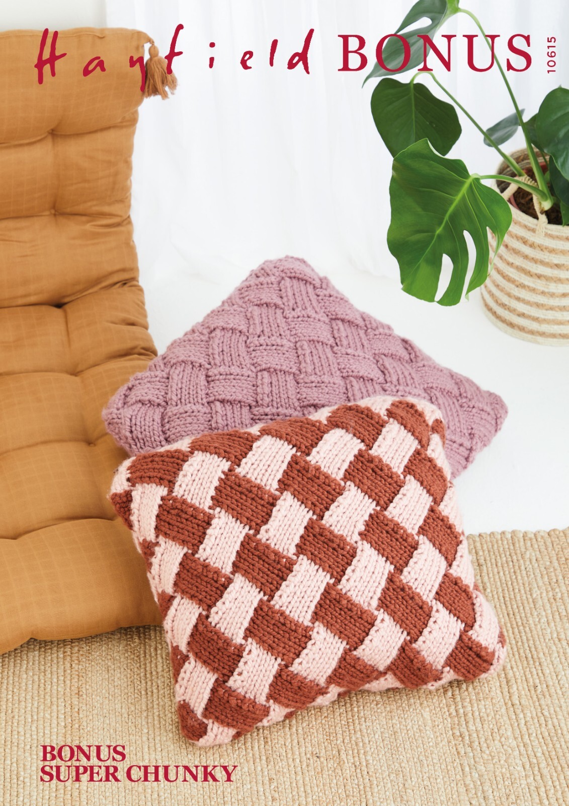 Hayfield Bonus Super Chunky Knitting Pattern - 10615 Cushion Covers