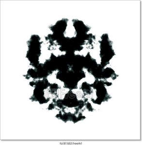 Rorschach Inkblot Art Canvas Print Poster Wall Art Home Decor Ebay