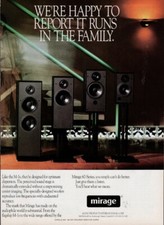 Mirage - 60 Series Speakers - Original Magazine Ad - 1989