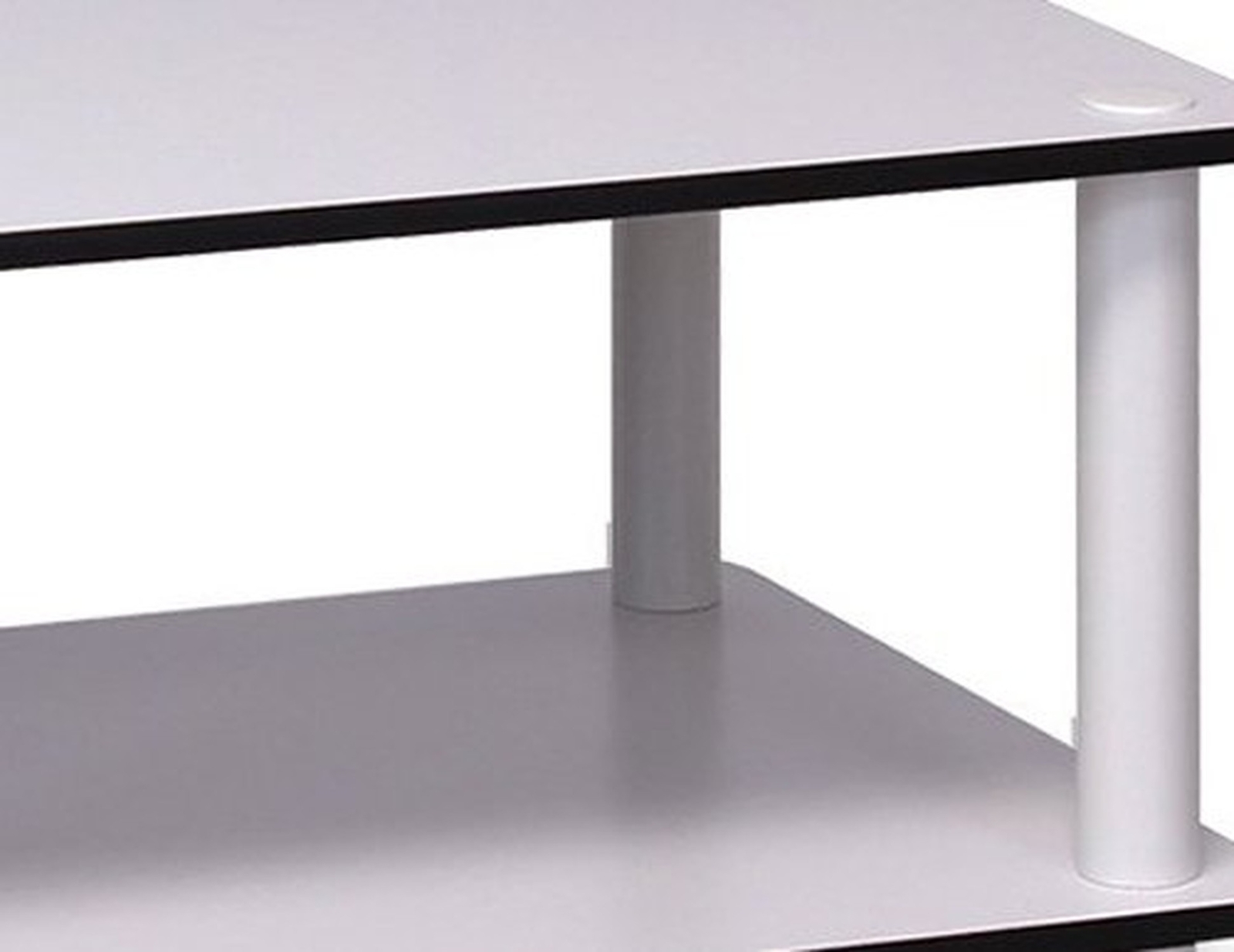 Furinno Just No Tools Wide TV Stand, White White/White 46 Inch