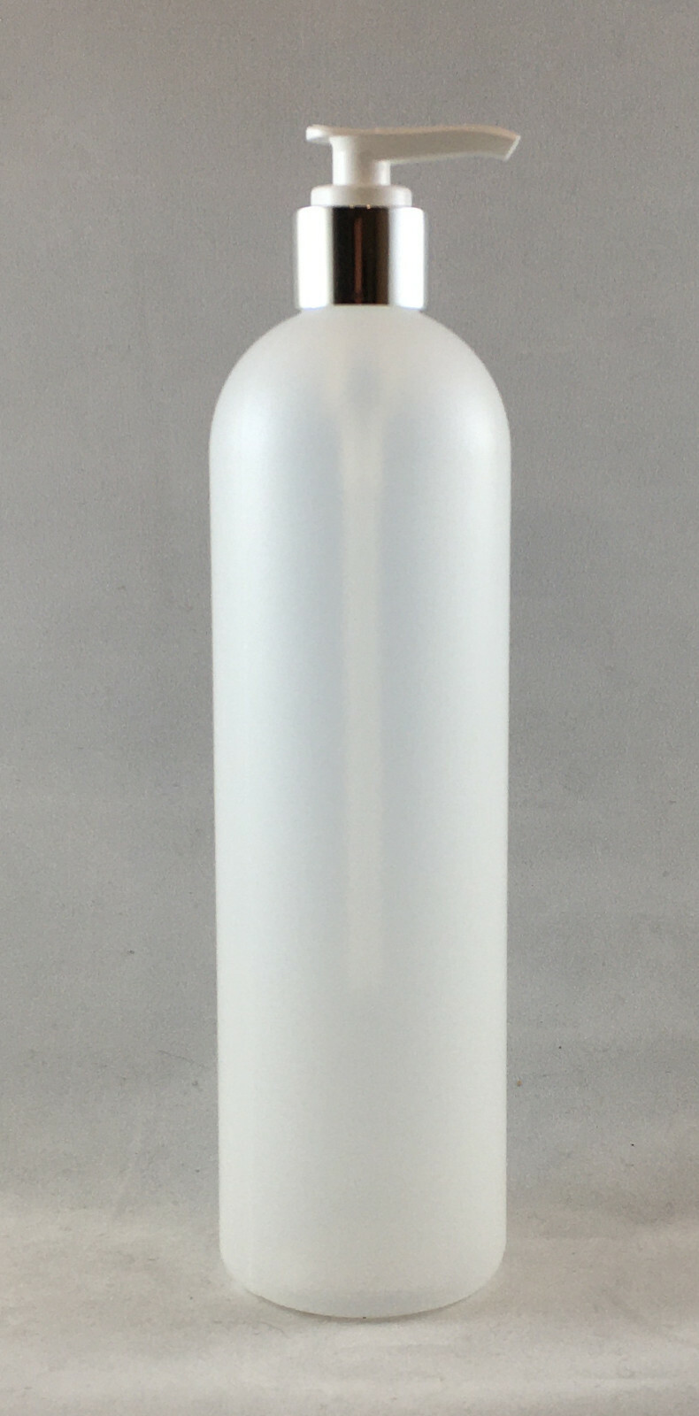 16 oz Natural HDPE Cosmo Round Plastic Bottle with Choice of