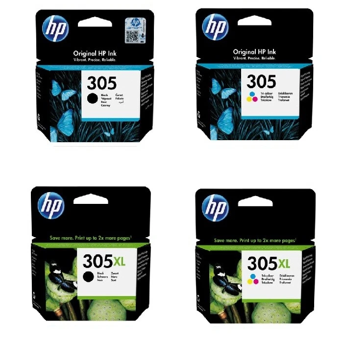 Cartouches d'encre ORIGINALES HP 305 305XL pour Deskjet Plus 4120 4120 e 4121 - Imagen 1 de 1