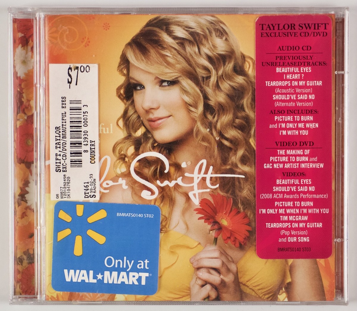 TAYLOR SWIFT: Beautiful Eyes US Wal Mart Original CD New