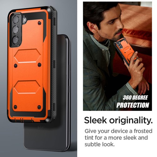 Orange For Samsung Galaxy S21 Ultra/FE/S21+ Rubber Bumper Case Cover Accessories - Zdjęcie 4 z 14