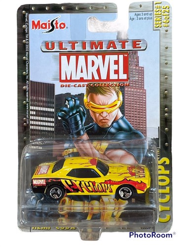 MAISTO ULTIMATE MARVEL SERIES DIE-CAST SERIE 1 CYCLOPS PLYMOUTH HEMI CUDA - Picture 4 of 5