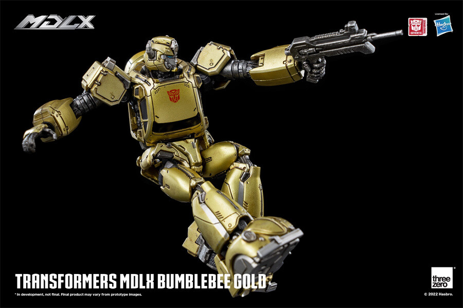 DXL バンブルビー ゴールドエディション threezero、メタリック塗装の限定版「DLX バンブルビー ゴールド