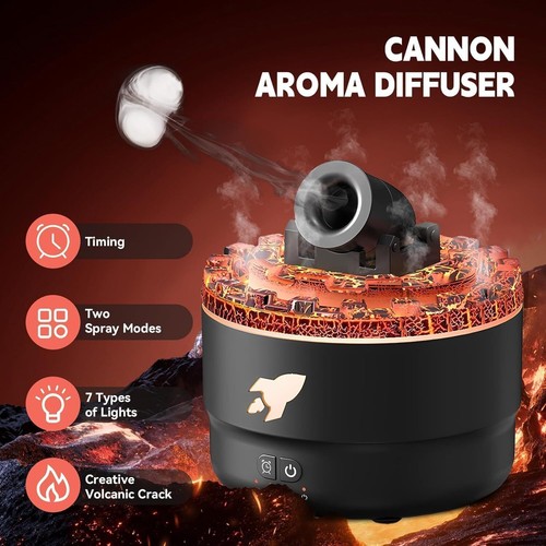 Cannon LED Essential Oil Diffuser Aroma Aromatherapy Air Ultrasonic Humidifier - Picture 2 of 16