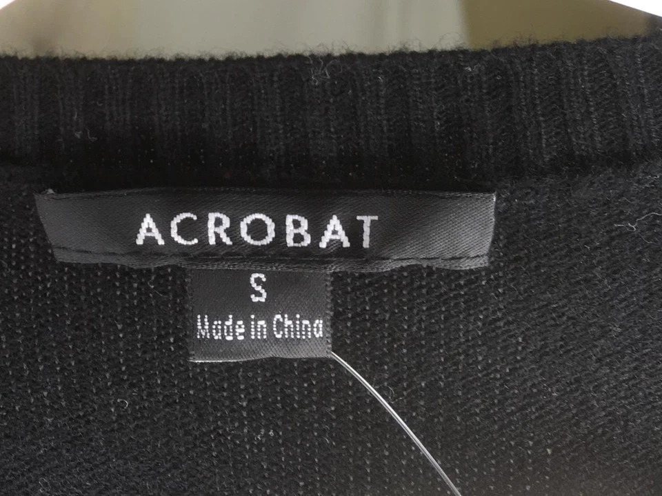 Suéter Acrobat Talla S Negro Borde de Encaje Lana Mezcla de Cachemira Foto 4 de 4