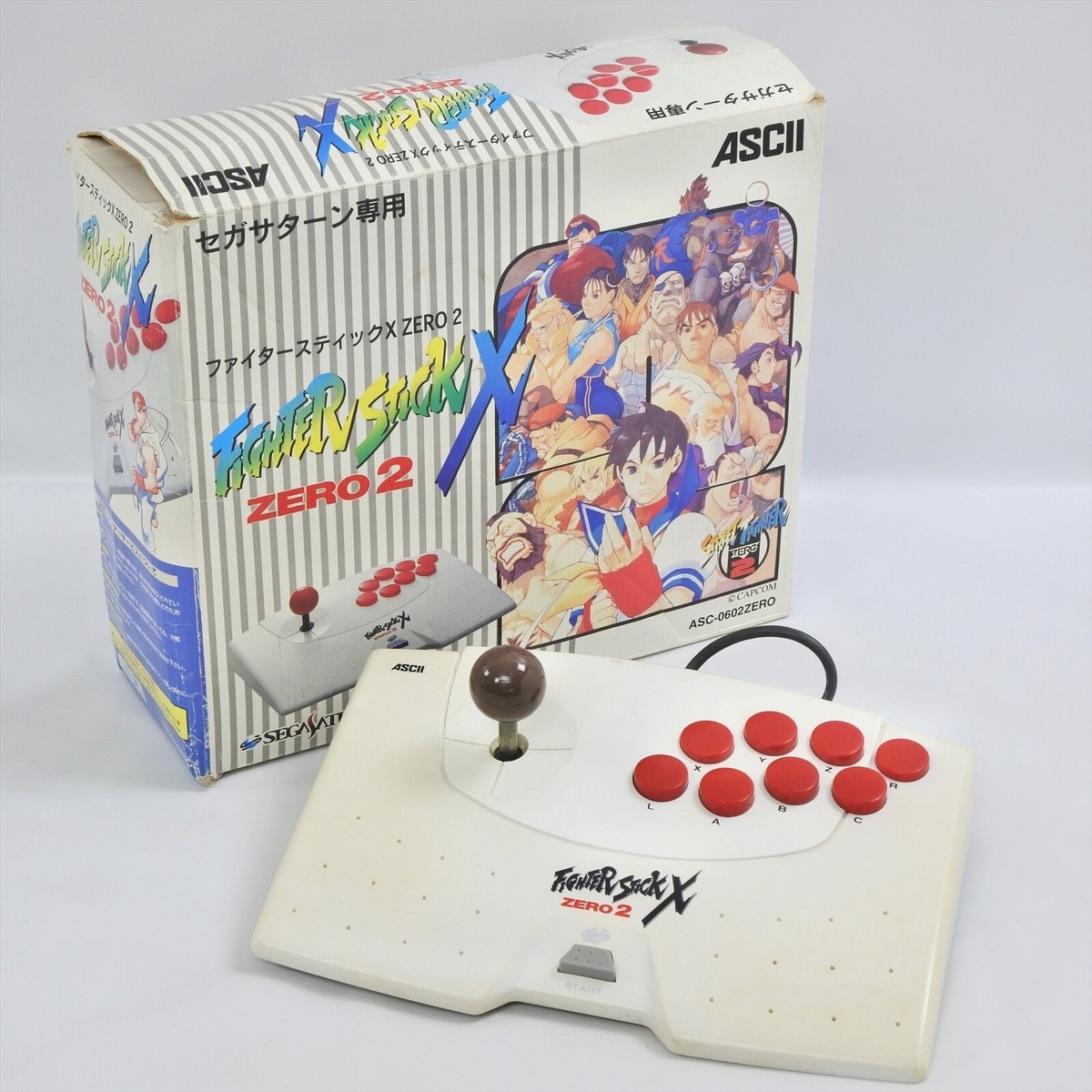 セガ・サターン ハード・ファイタースティックX ZERO 2 Sega Saturn Ascii FIGHTER STICK X ZERO 2 ASC-0602 Controller