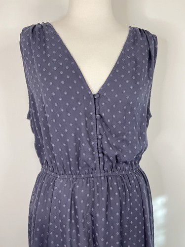 Witchery Dress Size 12 / US8 Clip Dot Femme V-neck Semi Sheer Midi - Picture 3 of 11