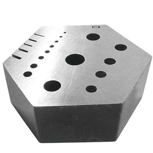 Hexagonal Riveting Anvil Jeweler Multi-Functional Bench Hex Steel Block Drilling - Picture 6 of 9