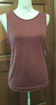 Hem & Thread Side L Mauve Tank Top with Knot in back Sleeveless 24'' Long Hemt