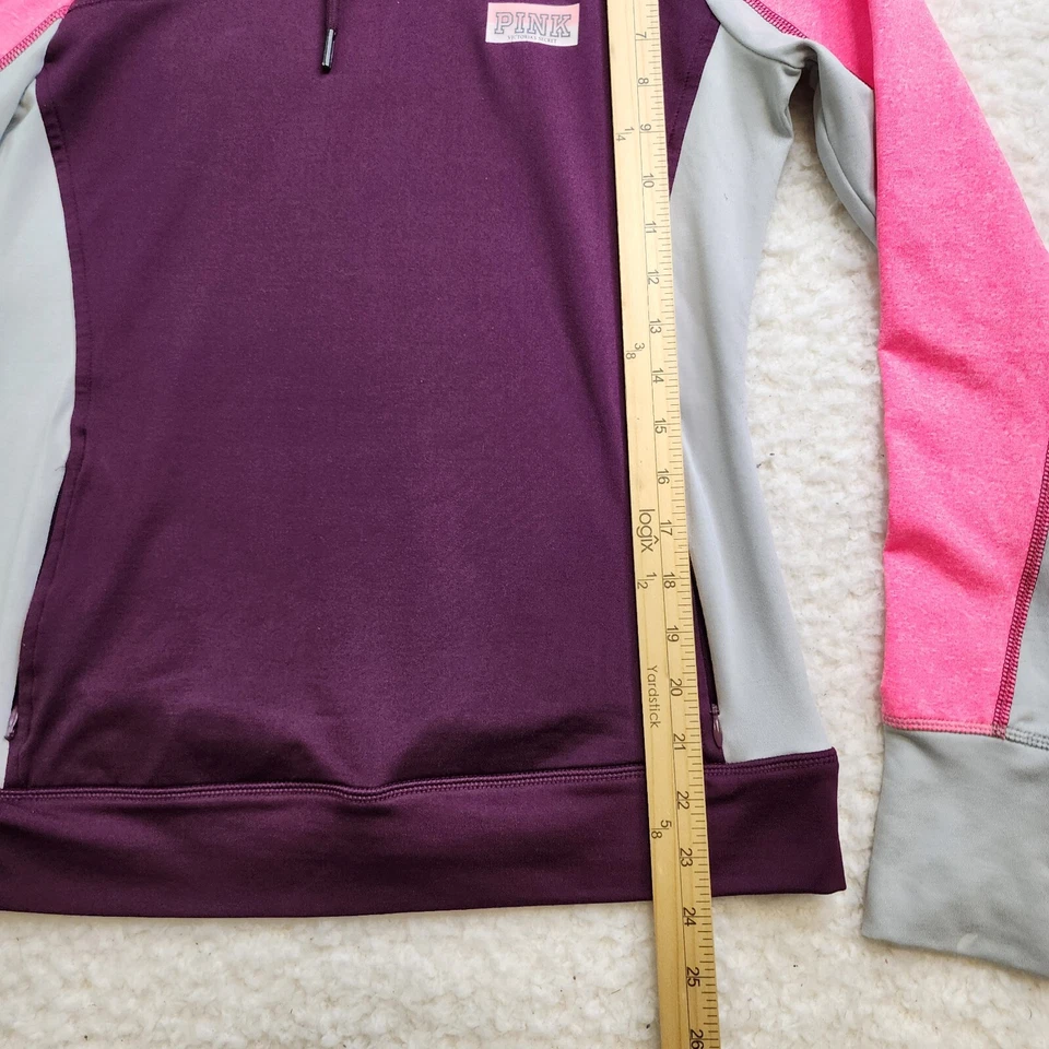 Pullover ROSA Victoria Secret Ultimate cuello embudo mediano púrpura ropa activa Foto 2 de 4