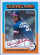 2024 Topps Heritage DENNIS ECKERSLEY REAL ONE AUTO RED INK SSP #/75 - CLEVELAND